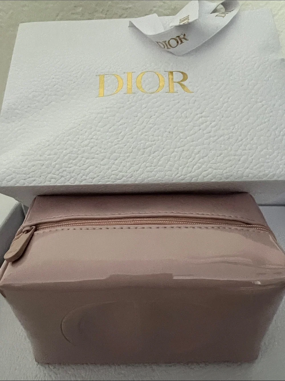 Dior blush toiletry bag